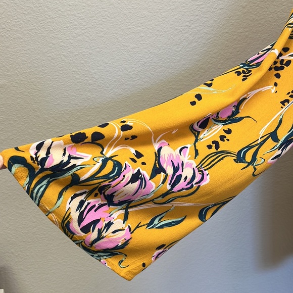 Free People Bella Golden Yellow Floral Printed Tunic - Picture 8 of 13